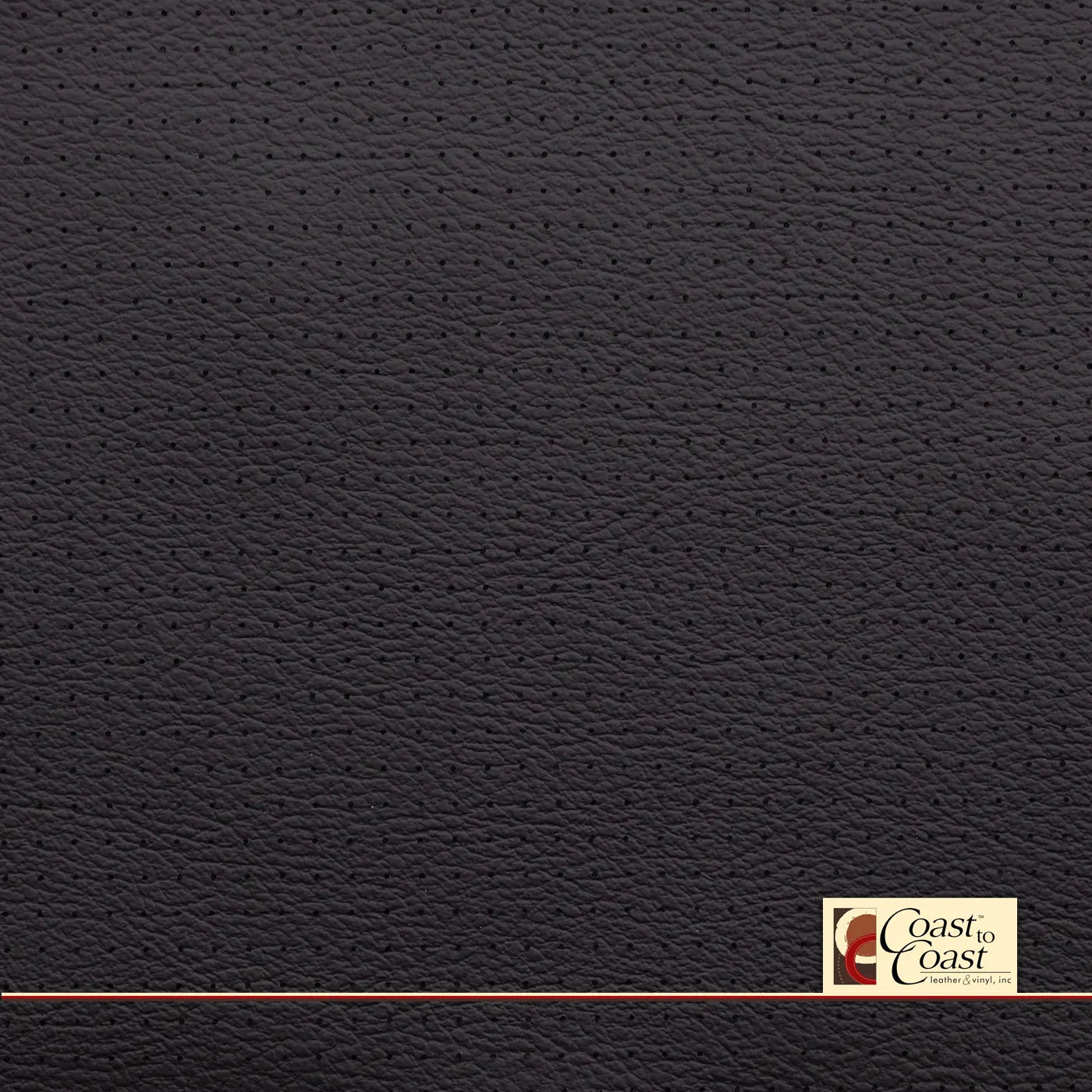 Ford Ebony Full Hide / Small Squared Perf (1/4In) Leather